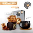 Café com Deus Pai Vol.6 (capa dura) + Lata com 6 un. alfajor Velutti + caneca
