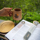 Café com Deus Pai Vol.6 (capa dura) + Lata com 6 un. alfajor Velutti + caneca