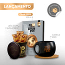 Café com Deus Pai Vol.6 (capa dura) + Lata com 3 un. alfajor Velutti + caneca